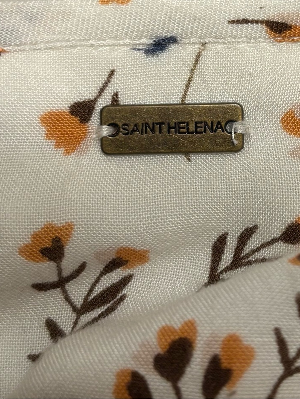 SAINT HELENA Cream Floral Dress with Spaghetti Straps - Picture 5 of 9
